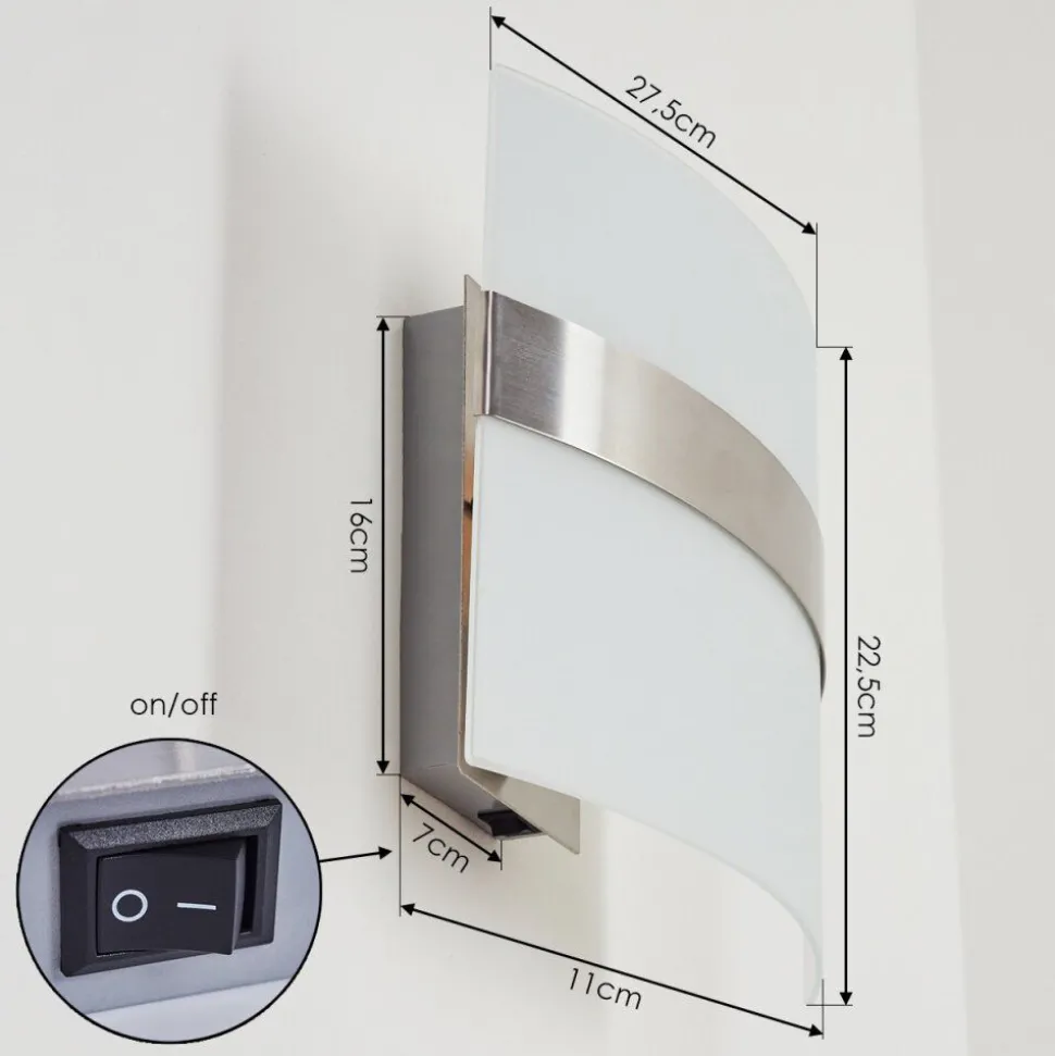 Applique Avellino Chrome, Chrome Brosse, 1 Lumiere