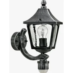 Applique Exterieure Albert 1822 Noir, Argente, 1 Lumiere, Detecteur De Mouvement