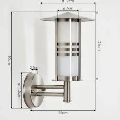 Applique Exterieure Forli Acier Inoxydable, 1 Lumiere