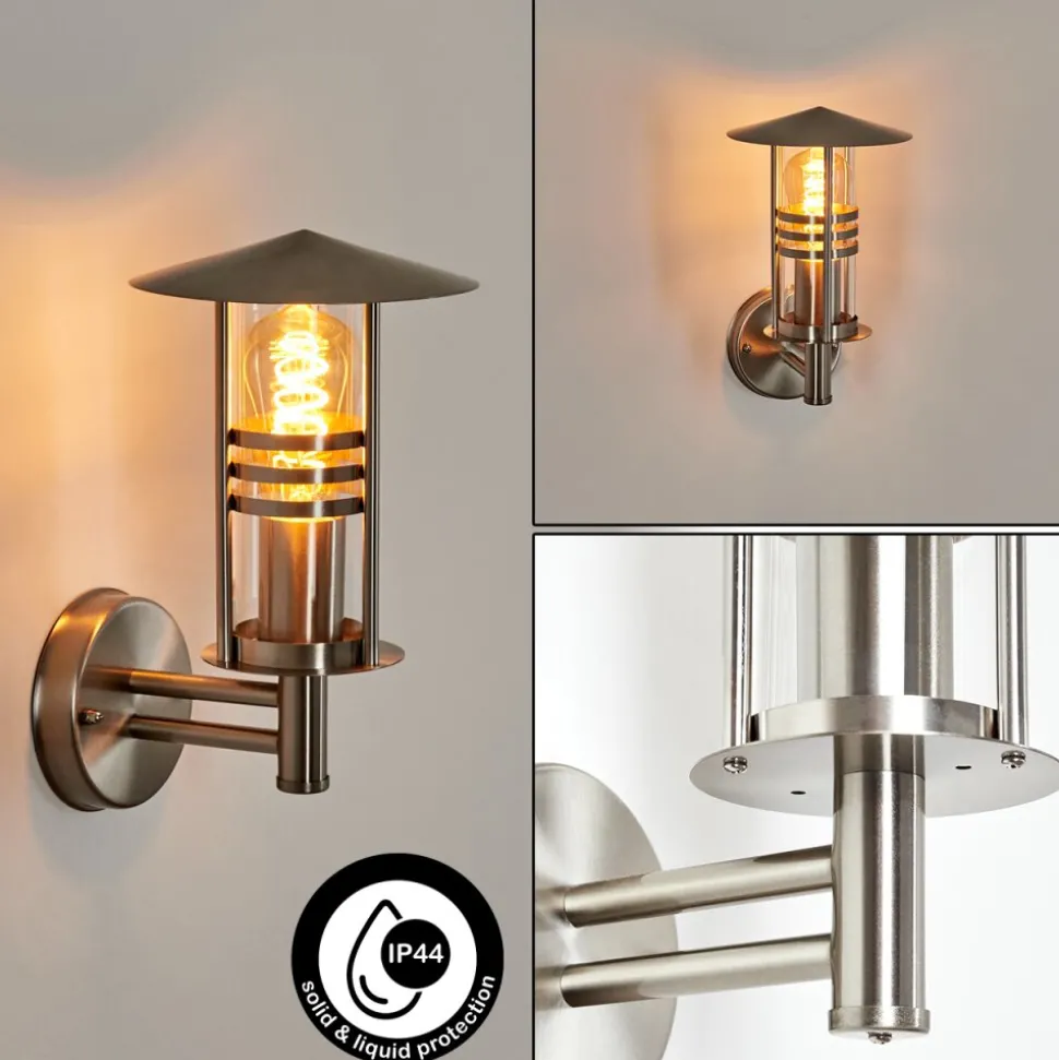 Applique Exterieure Forli Acier Inoxydable, Transparent, 1 Lumiere