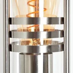 Applique Exterieure Forli Acier Inoxydable, Transparent, 1 Lumiere