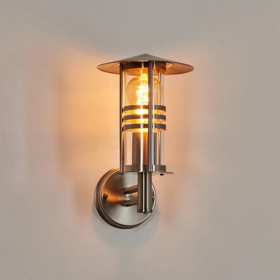 Applique Exterieure Forli Acier Inoxydable, Transparent, 1 Lumiere
