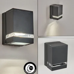 Applique Exterieure Haines Anthracite, Noir, 1 Lumiere