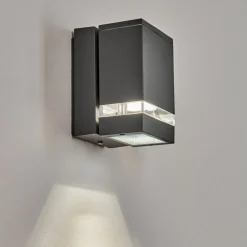 Applique Exterieure Haines Anthracite, Noir, 1 Lumiere