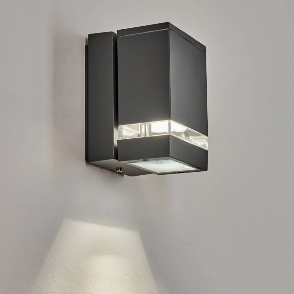 Applique Exterieure Haines Anthracite, Noir, 1 Lumiere
