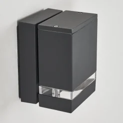 Applique Exterieure Haines Anthracite, Noir, 1 Lumiere