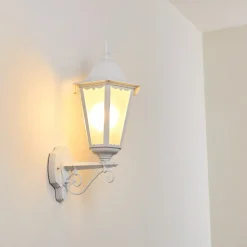 Applique Exterieure Hongkong Blanc, 1 Lumiere