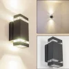 Applique Exterieure Lutak Led Anthracite, 2 Lumieres
