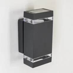 Applique Exterieure Lutak Led Anthracite, 2 Lumieres