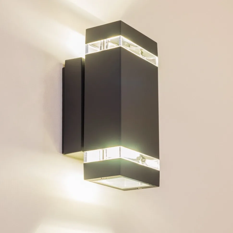 Applique Exterieure Lutak Led Anthracite, 2 Lumieres