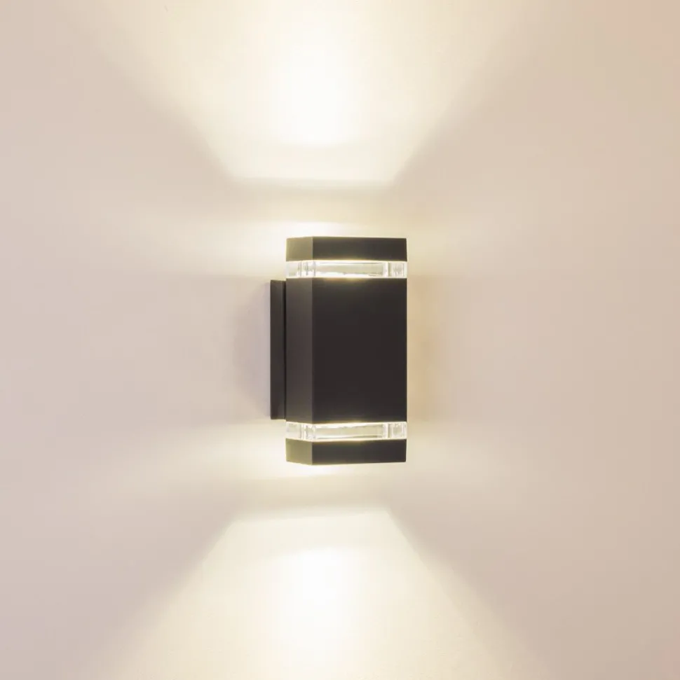 Applique Exterieure Lutak Led Anthracite, 2 Lumieres