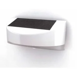 Applique Exterieure Lutec Bread Led Argente, 1 Lumiere, Detecteur De Mouvement