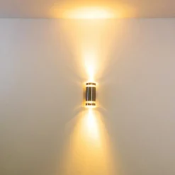 Applique Exterieure Maturin Acier Inoxydable, 2 Lumieres