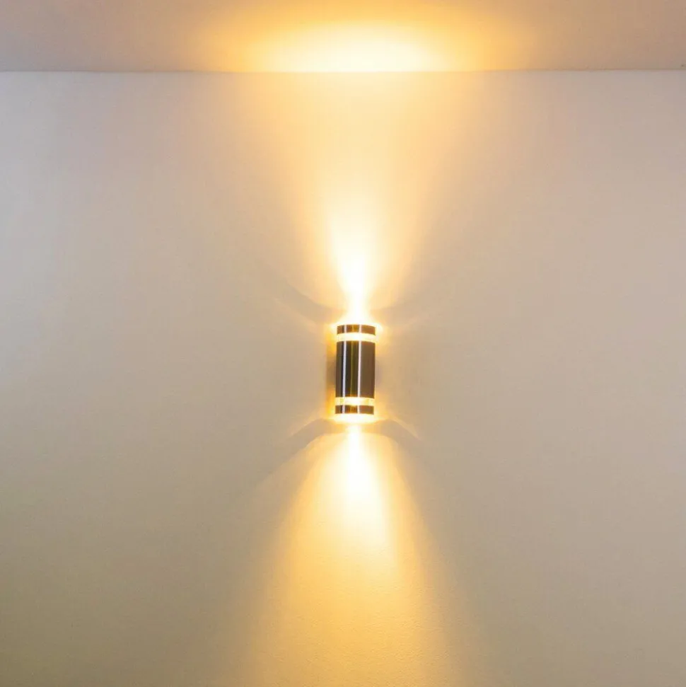 Applique Exterieure Maturin Acier Inoxydable, 2 Lumieres