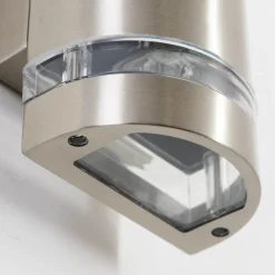 Applique Exterieure Maturin Acier Inoxydable, 2 Lumieres
