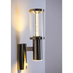 Applique Exterieure Popoyan Led Acier Inoxydable, 2 Lumieres, Detecteur De Mouvement