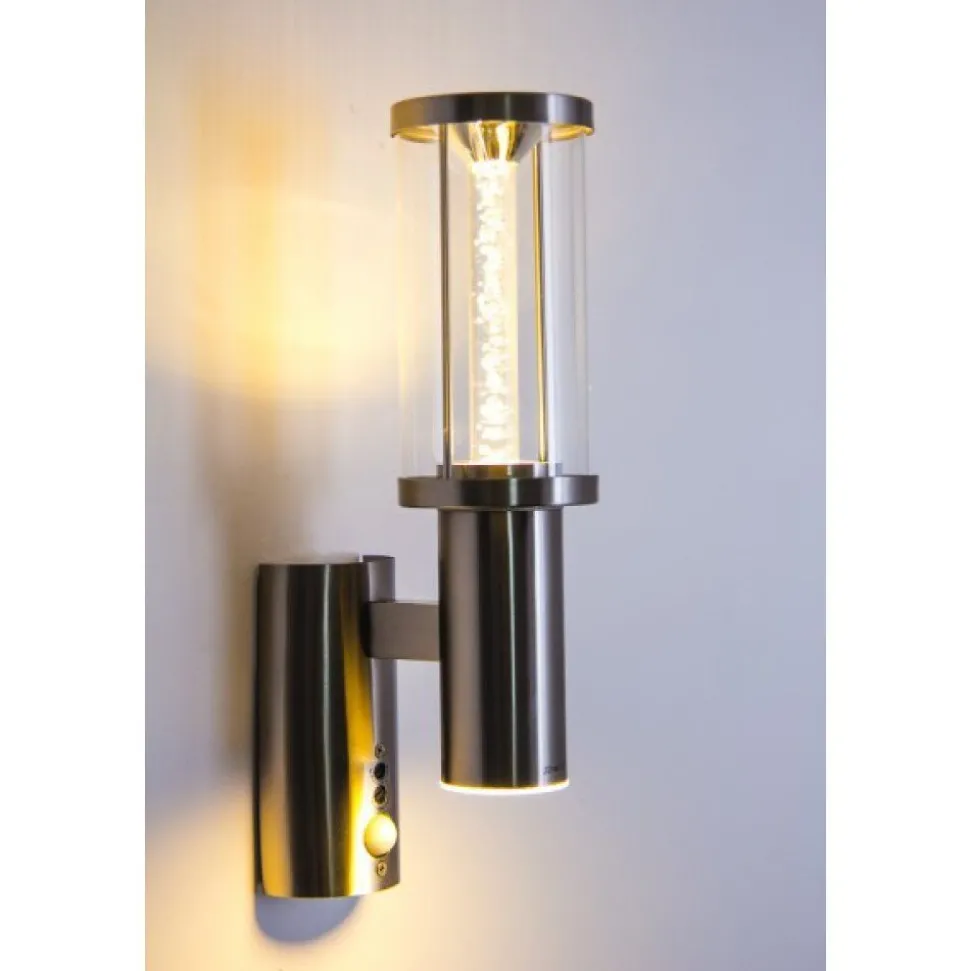 Applique Exterieure Popoyan Led Acier Inoxydable, 2 Lumieres, Detecteur De Mouvement