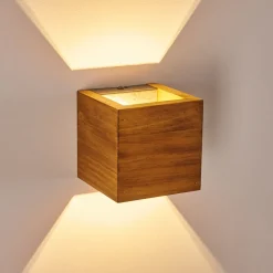 Applique Murale Adak Led Bois Fonce, 1 Lumiere