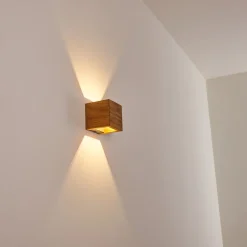 Applique Murale Adak Led Bois Fonce, 1 Lumiere