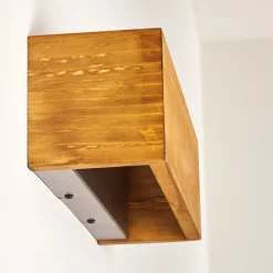 Applique Murale Adak Led Bois Fonce, 1 Lumiere