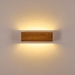 Applique Murale Adak Led Bois Fonce, 1 Lumiere