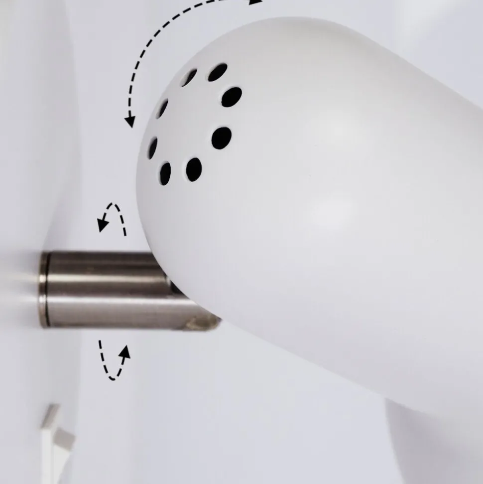 Applique Murale Ambousi Chrome, Blanc, 1 Lumiere