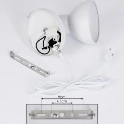 Applique Murale Ambousi Chrome, Blanc, 1 Lumiere