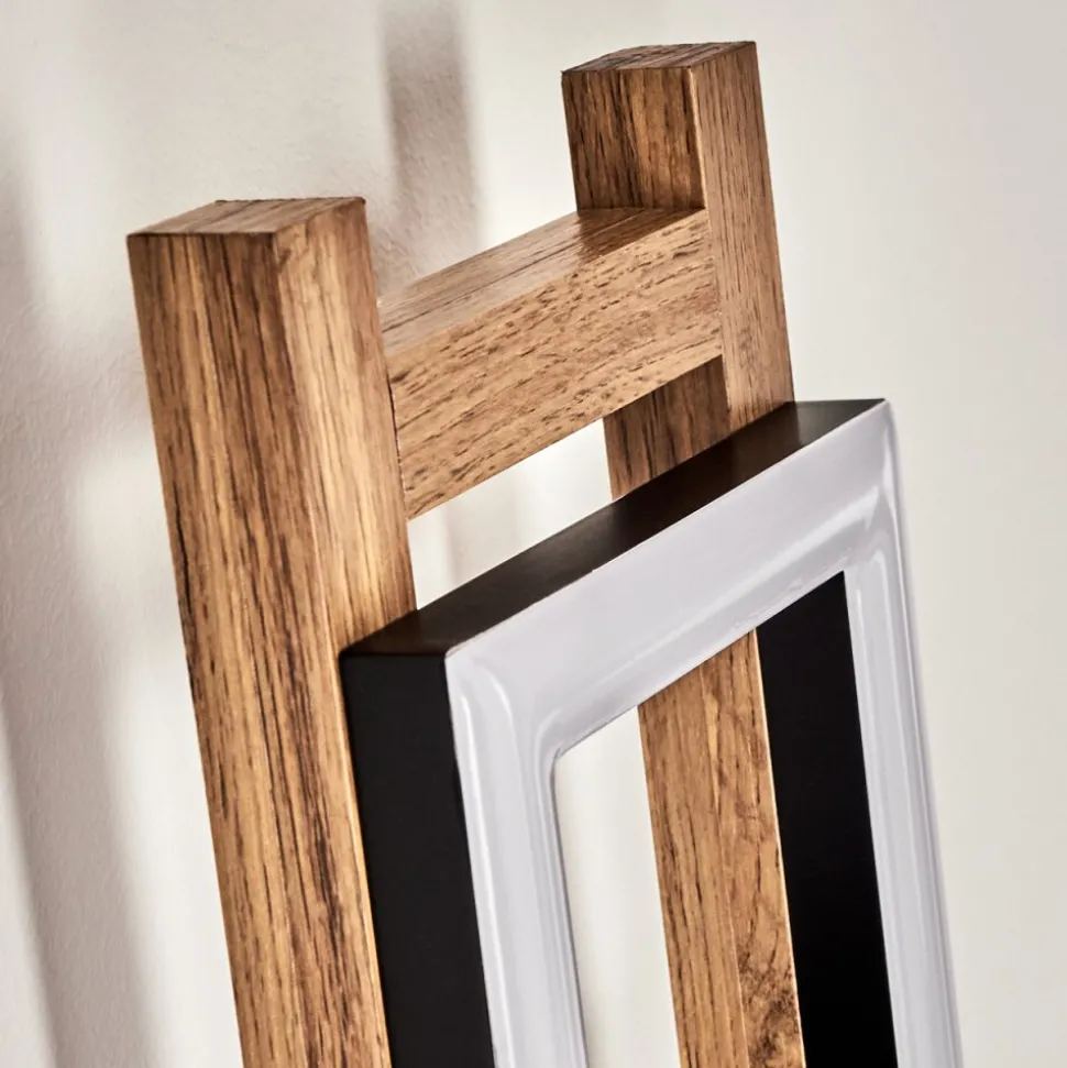 Applique Murale Ayajasco Led Couleur Bois, Ecru, Noir, 1 Lumiere