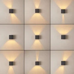 Applique Murale Badajoz Led Anthracite, 1 Lumiere