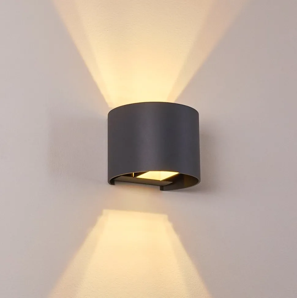 Applique Murale Badajoz Led Anthracite, 1 Lumiere