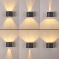 Applique Murale Badajoz Led Anthracite, 1 Lumiere
