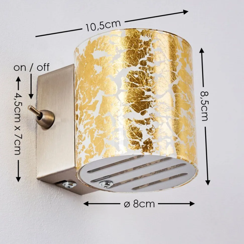 Applique Murale Bamako Nickel Mat, 1 Lumiere