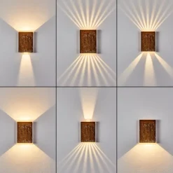Applique Murale Benin Led Rouille, 2 Lumieres