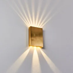 Applique Murale Benin Led Laiton, 2 Lumieres
