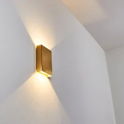 Applique Murale Benin Led Laiton, 2 Lumieres