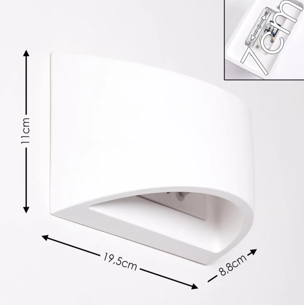 Applique Murale Braslo Blanc, 1 Lumiere