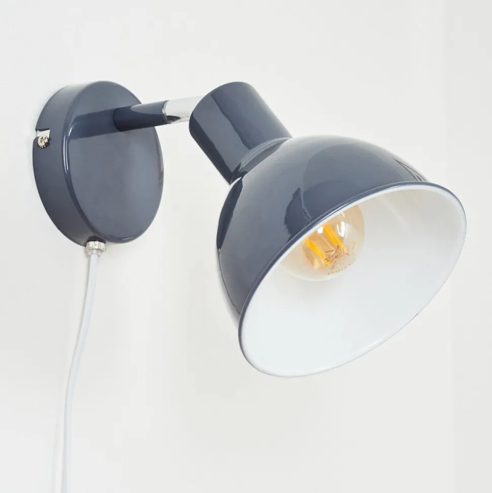 Applique Murale Caney Chrome, Gris, 1 Lumiere