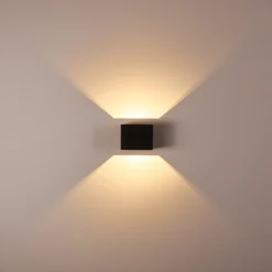 Applique Murale Chuitna Led Noir, 1 Lumiere