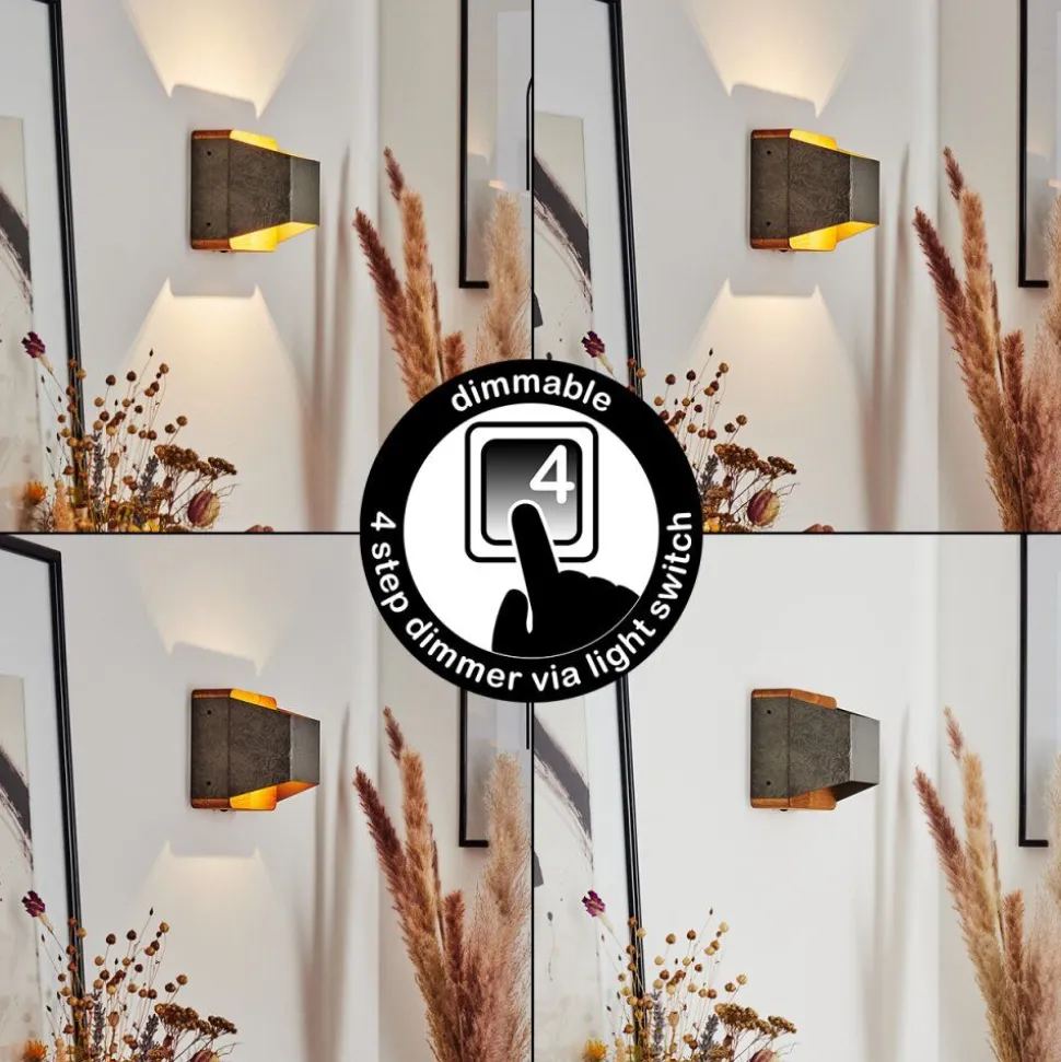 Applique Murale Clarens Led Brun, Blanc, 1 Lumiere