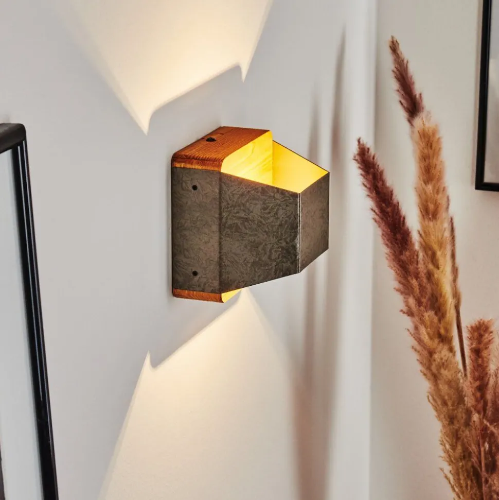 Applique Murale Clarens Led Brun, Blanc, 1 Lumiere