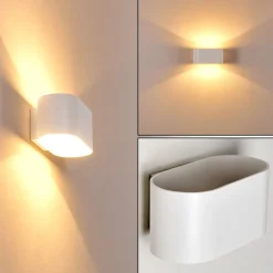 Applique Murale Dapp Blanc, 1 Lumiere