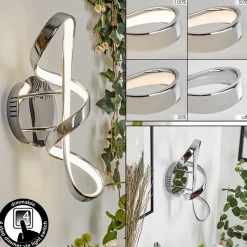 Applique Murale Dauntey Led Chrome, Blanc, 1 Lumiere