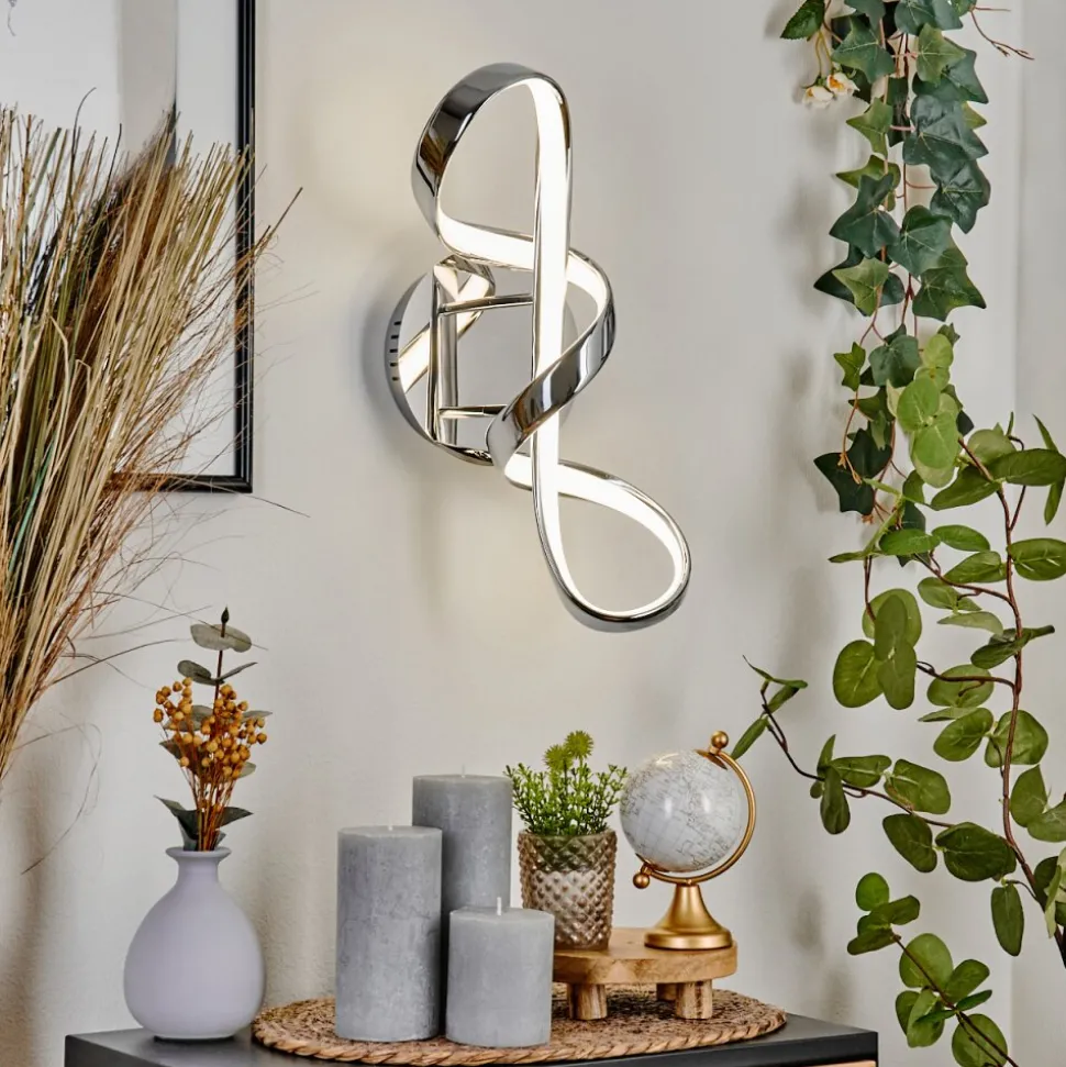 Applique Murale Dauntey Led Chrome, Blanc, 1 Lumiere