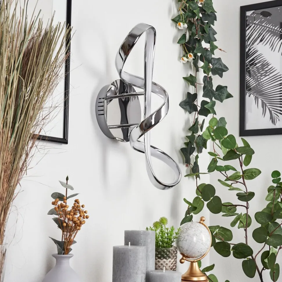 Applique Murale Dauntey Led Chrome, Blanc, 1 Lumiere