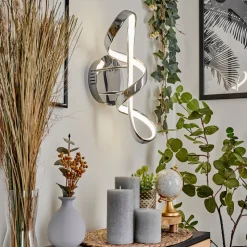 Applique Murale Dauntey Led Chrome, Blanc, 1 Lumiere