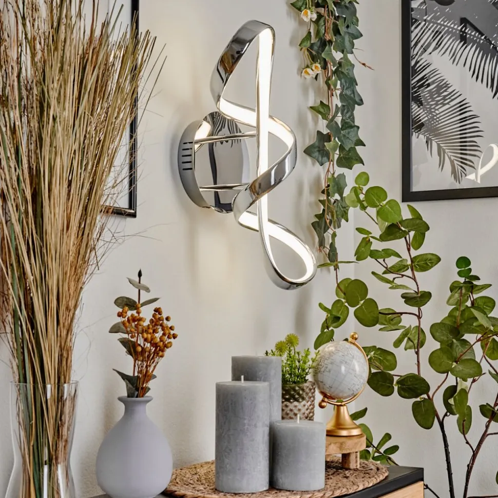 Applique Murale Dauntey Led Chrome, Blanc, 1 Lumiere