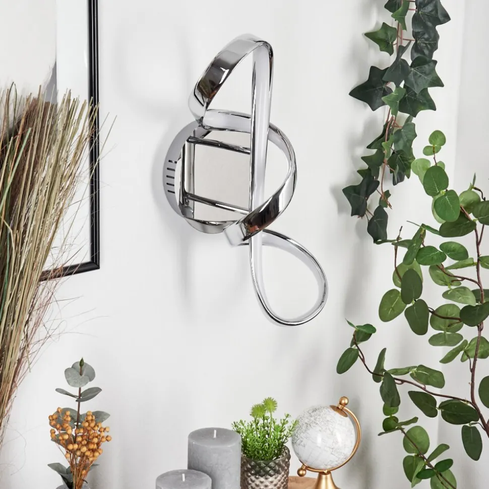 Applique Murale Dauntey Led Chrome, Blanc, 1 Lumiere
