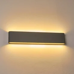 Applique Murale D'Exterieur Tinglev Led Gris, 2 Lumieres