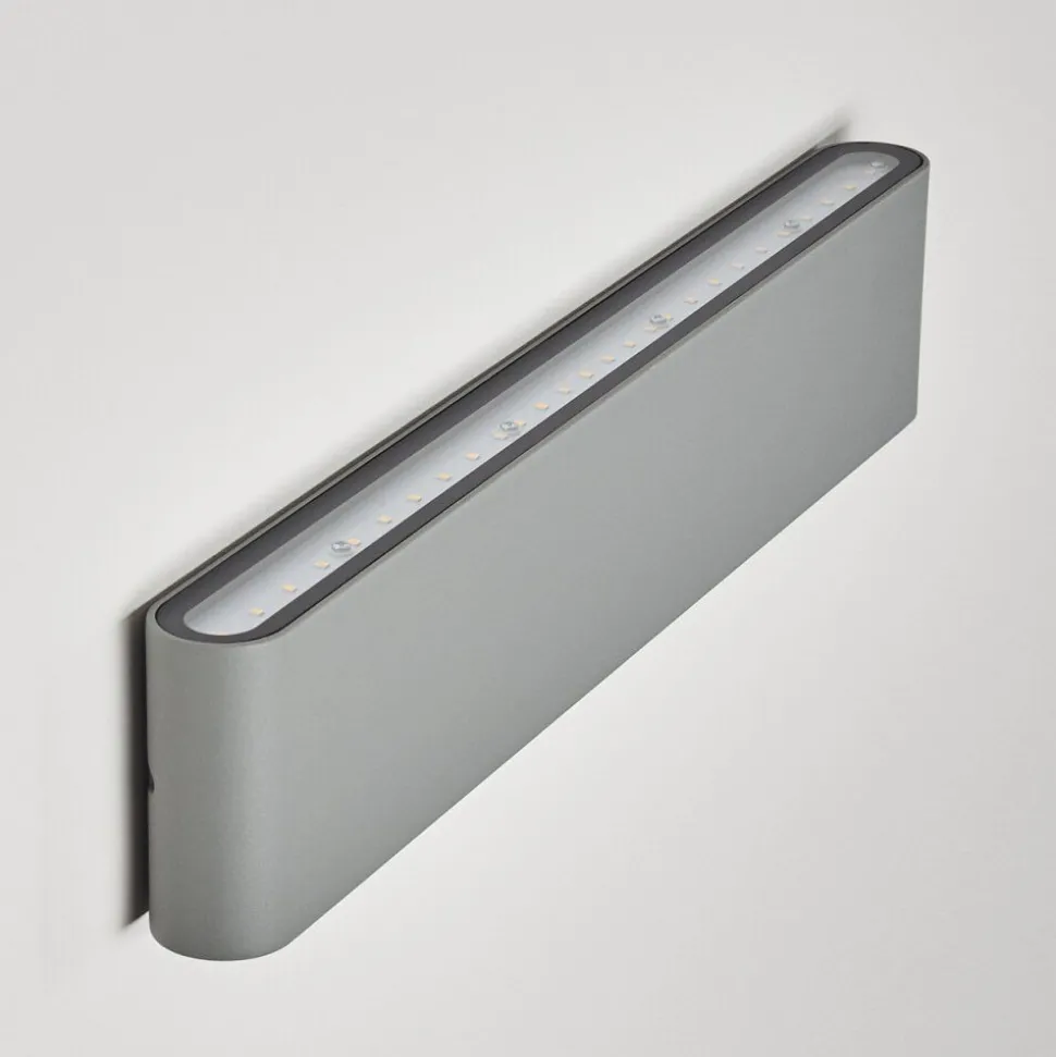 Applique Murale D'Exterieur Tinglev Led Gris, 2 Lumieres