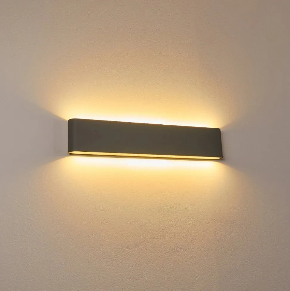 Applique Murale D'Exterieur Tinglev Led Gris, 2 Lumieres